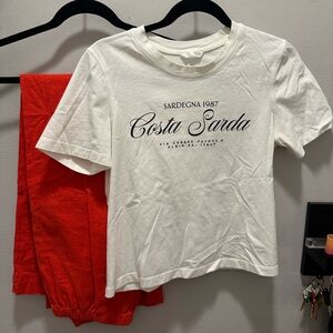 Zara Shirt & Linen Pants Bundle XS/S